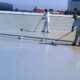 Roof waterproofing with white cement